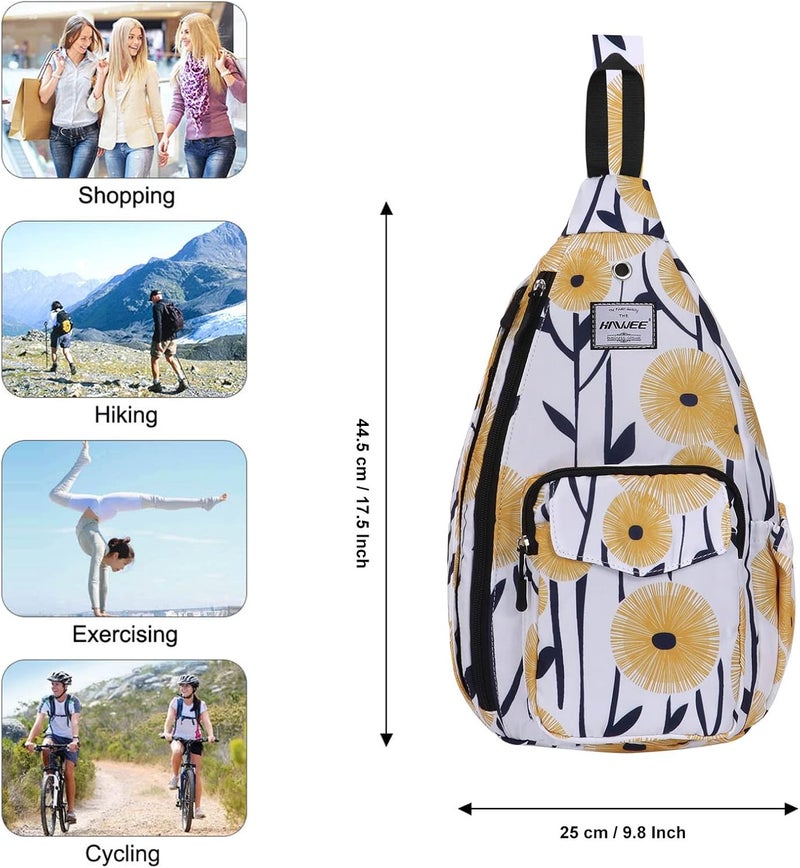 HAWEE Backpack Sling for Women Anti-Water Crossbody Bag Inclined Adjustable Pack | Casual, Adjustable Strap, Water Repellent, for Travel/Sport - Image 5